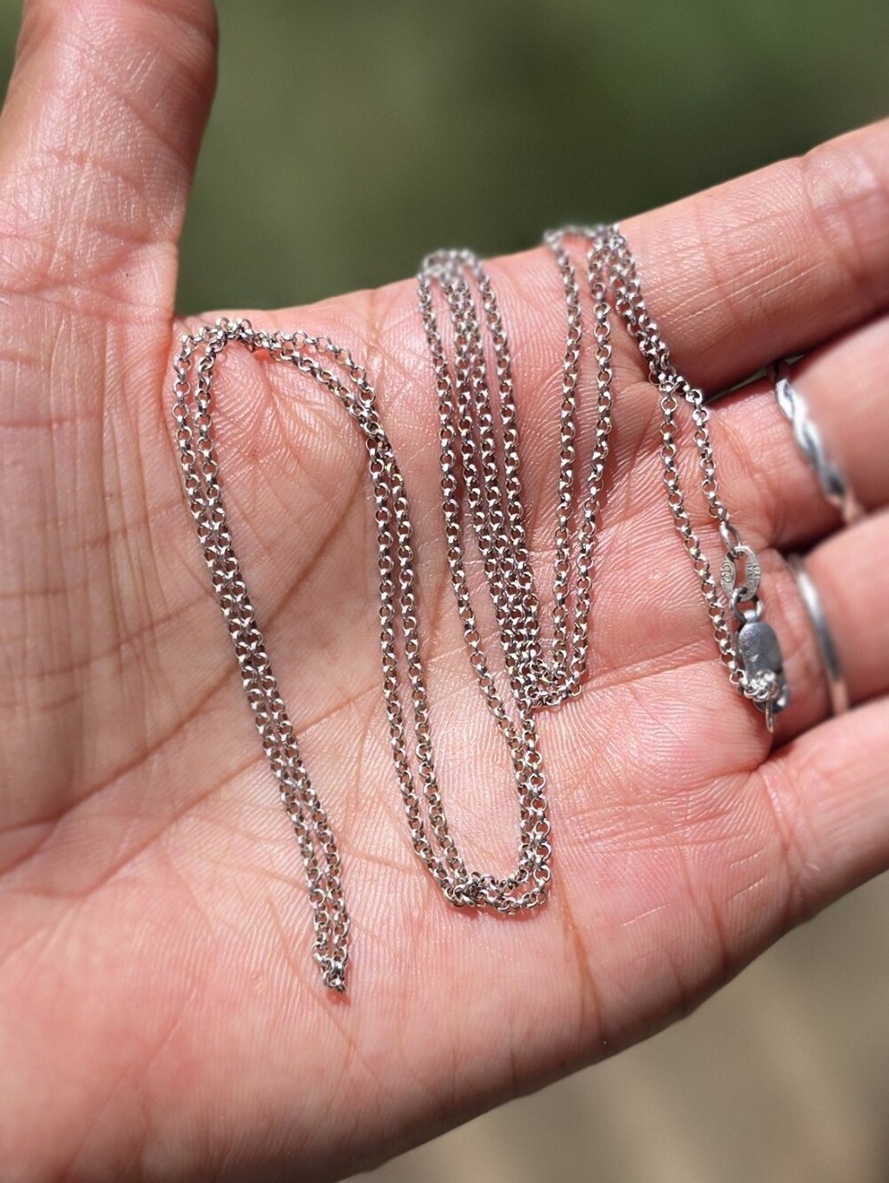 Solid 925 sterling silver 30 inch rolo chain necklace unisex men women